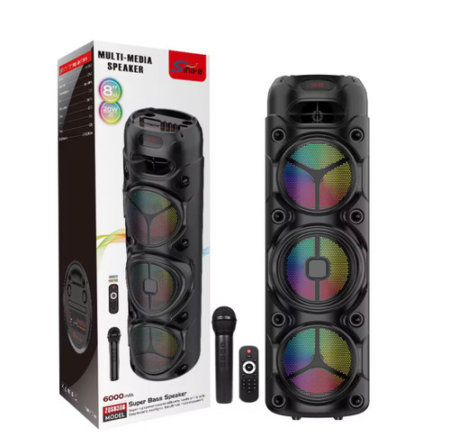 اسپیکر 3 باند ۹۵ سانتی با میکروفون بی سیمzqs-8308 - موبو سنتر